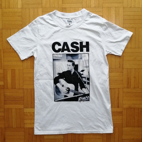 Johnny Cash White T-shirt Medium - Picture 1 of 6